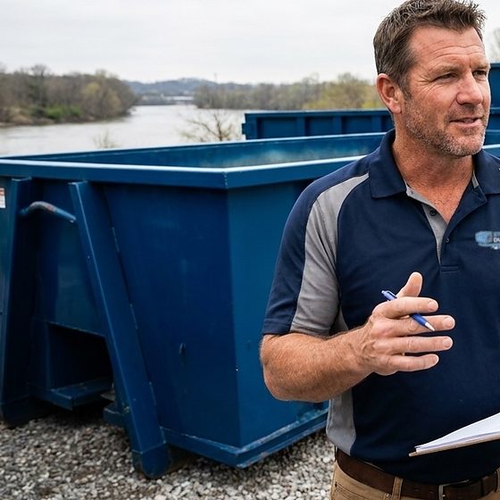 Stones River Dumpsters roll-off container and truck